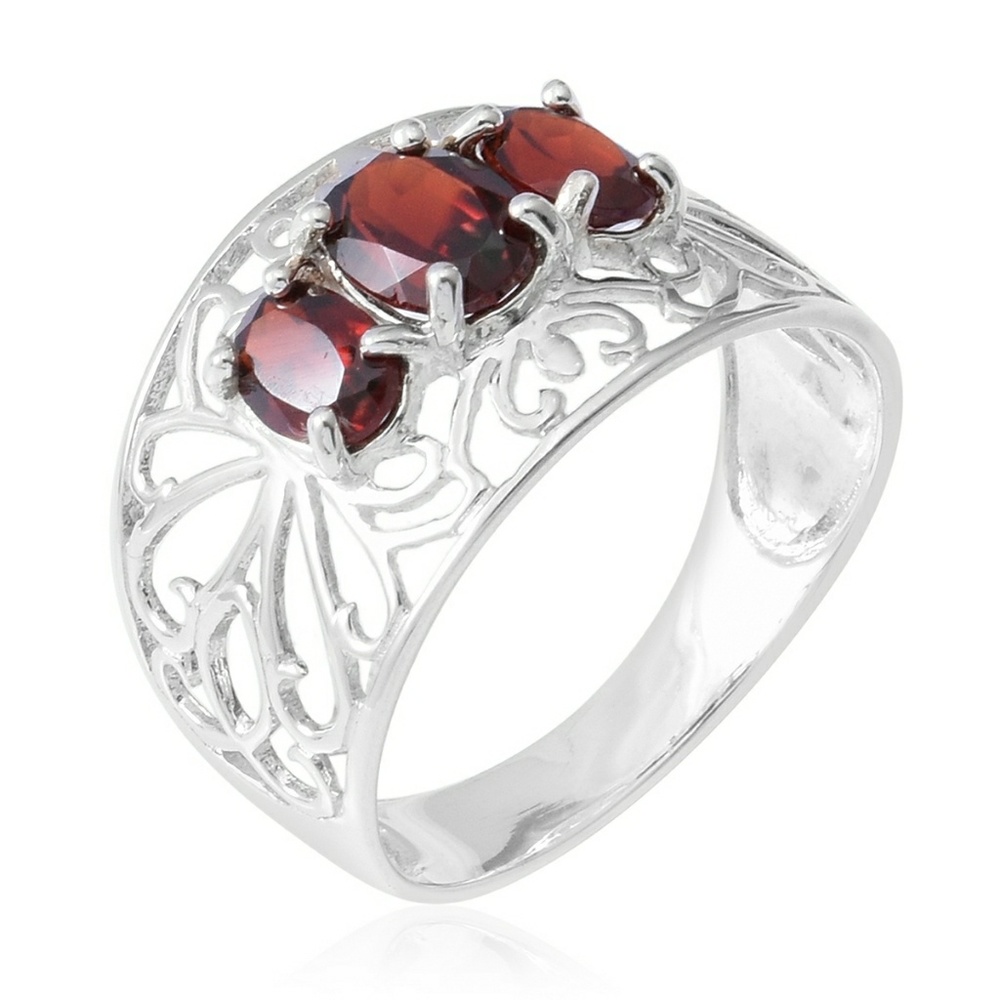 🌸NWT-GENUINE GARNET STERLING SILVER RING - Picture 3 of 7
